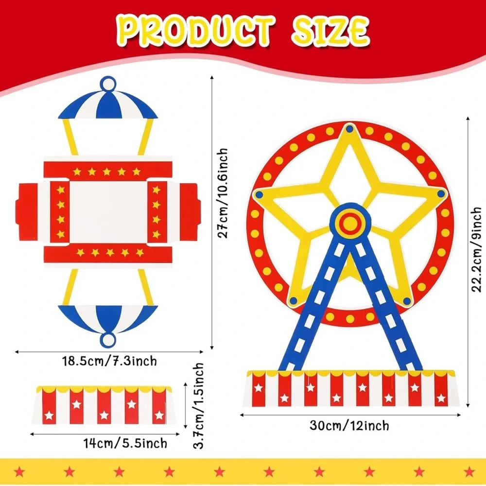 Colorful carnival Ferris Wheel- kids Party Centerpiece decor and candy holders